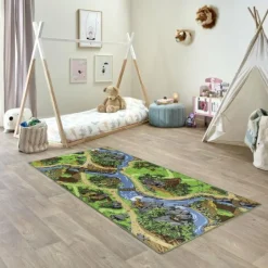 Dino-Park Teppich ca. 95x200 cm anti rutsch