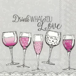 DRINK WHAT YOU LOVE Cocktail-Servietten C 818500