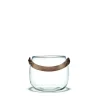 DWL Glasschale mit Lederhenkel 12cm