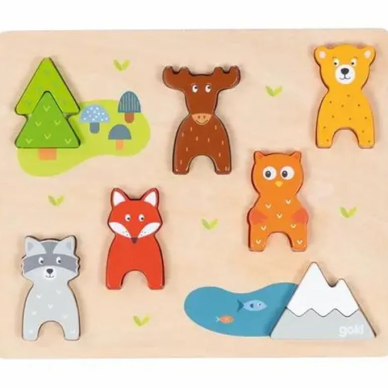 Einlegepuzzle Wilde Tiere