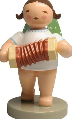 Engel mit Konzertina, 2019, Grünhainichener Engel