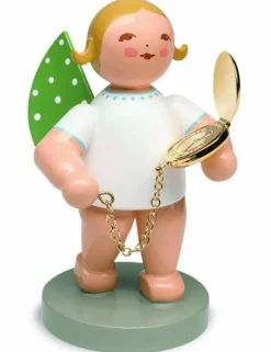 Engel mit Taschenuhr, vergoldet, No. 12, Begleiter