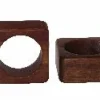 2er Set Serviettenringe, quadrat. glatt