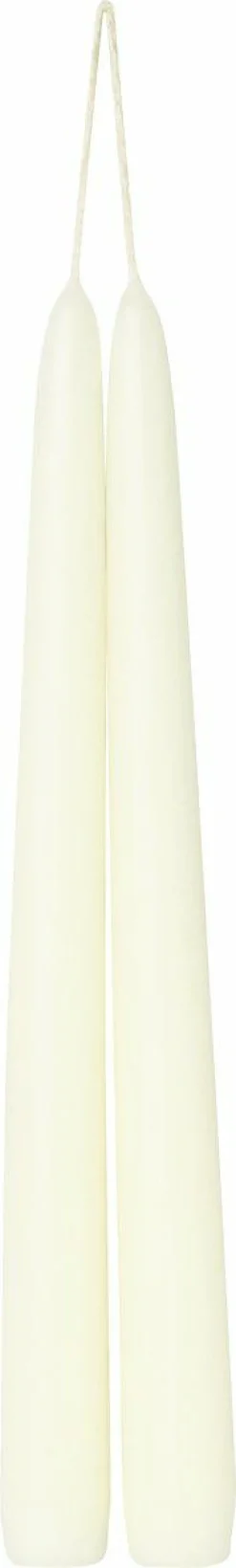 2er SPITZKERZE Ivory 24 Cm Lang 1 Paar Spitzkerze