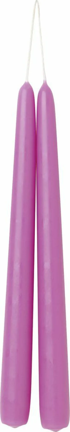 2er SPITZKERZE Pink 24 Cm Lang 1 Paar Spitzkerze