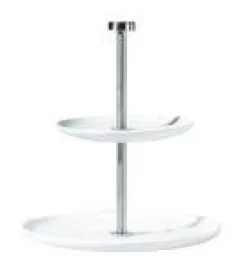 Etagere 2 stufig rund H 23,5 cm