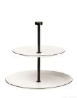 Etagere 2 stufig rund Ligne noire D. 21 cm, 26,5 c