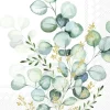 EUCALYPTUS BOUQUET Gold Lunch-Servietten l1036609