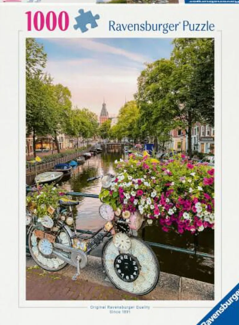 Fahrrad Und Blumen In Amsterdam - Puzzle 1000 Teil