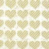 FANCY HEARTS gold Lunch-Servietten L 855609