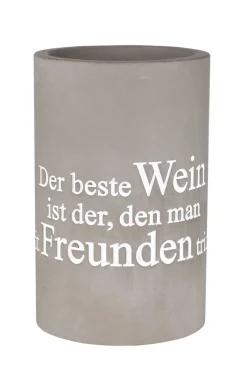 Flaschenkühler „Der beste Wein", D 13,5cm H 21,5cm