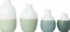 Flaschenvasen mini ,, Grün 4er Set " 5-8,5x3,5-4,5