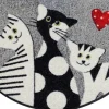 Fußmatte Cat Trio 50x85cm halbrund