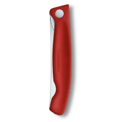 Gemüsemesser faltbar Wellenschliff rot
