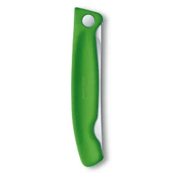 Gemüsemesser faltbar Wellenschliff grün