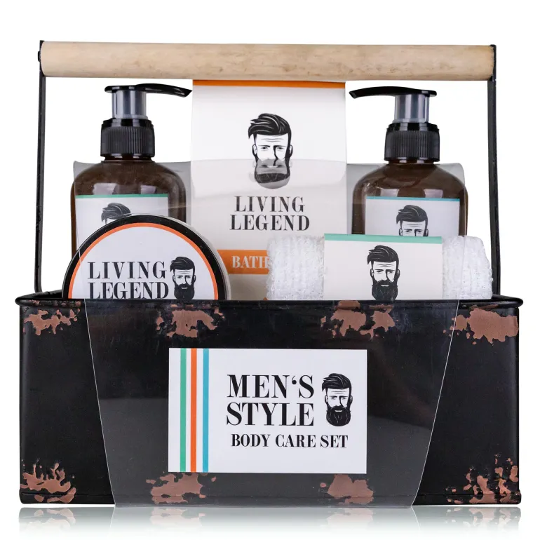 Geschenkset MEN´s STYLE ind Metallkorb mit Tragegr