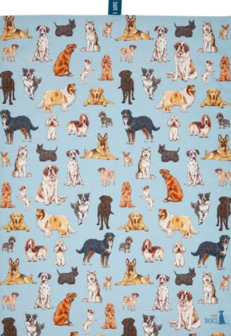 Geschirrtuch - I love dogs