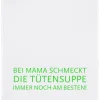Geschirrtuch "Bei Mama schmeckt..." weiß Baumwolle