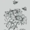 Geschirrtuch "Biene" schwarz 50x75cm 100% Baumwoll