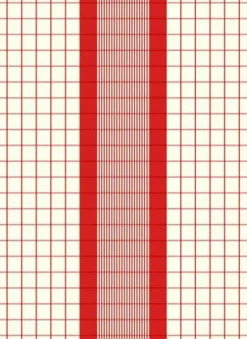 Geschirrtuch "Karo Borde" rot 50x70cm 50% Leinen/5