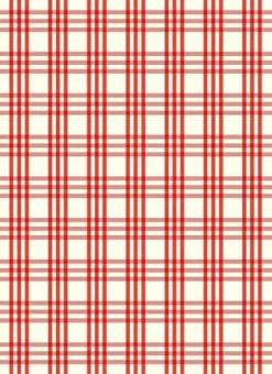 Geschirrtuch "Karo gross" rot 50x70cm 50% Leinen/5