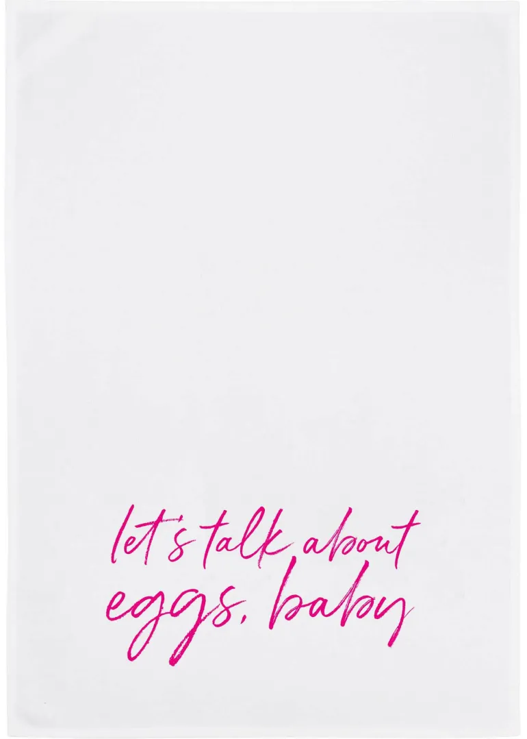 Geschirrtuch "Let´s talk about Eggs, Baby" Baumwol