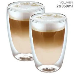 Glas doppelwandig 350ml 2er-Set