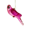 Glashänger Papagei pink 5x17cm