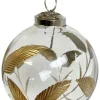 Glaskugel Goldblätter 10cm