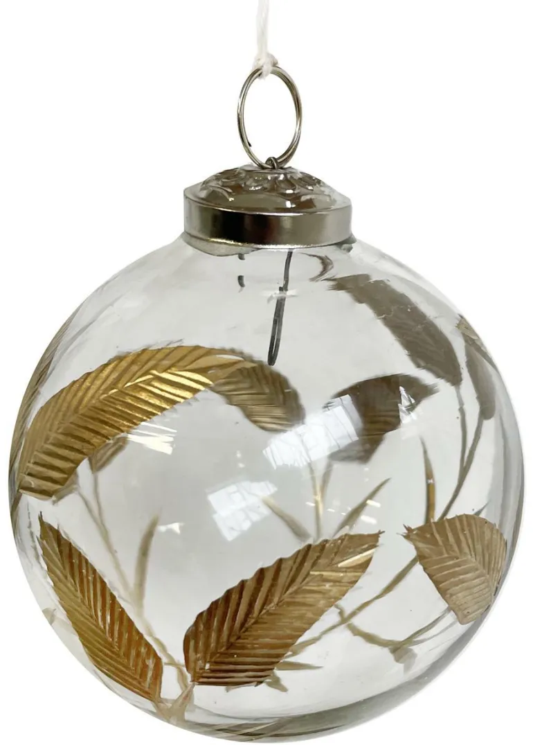 Glaskugel Goldblätter 10cm