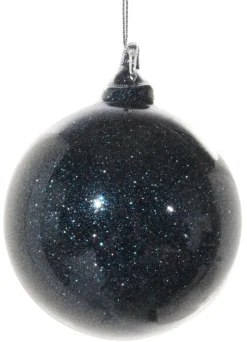 Glass ball petrol glitter inside 8cm