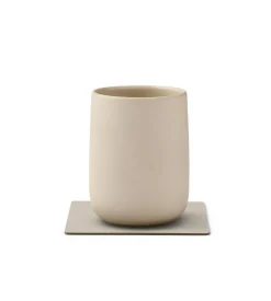 Glass Mat Square Corduroy Oyster White