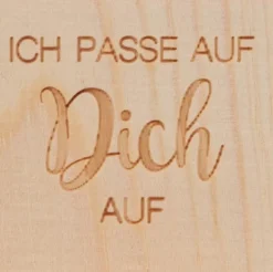 Glückskästchen Eule „Ich passe auf dich auf