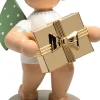 Gratulant, Engel mit Geschenk, vergoldet, Goldedit