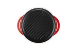 Grillplatte rund 25 cm Kirschrot