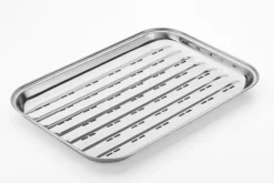 Grillschale aus Edelstahl 34,5 x 24 cm