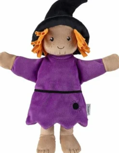 Handpuppe Hexe violett