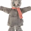 Handpuppe Katze sand