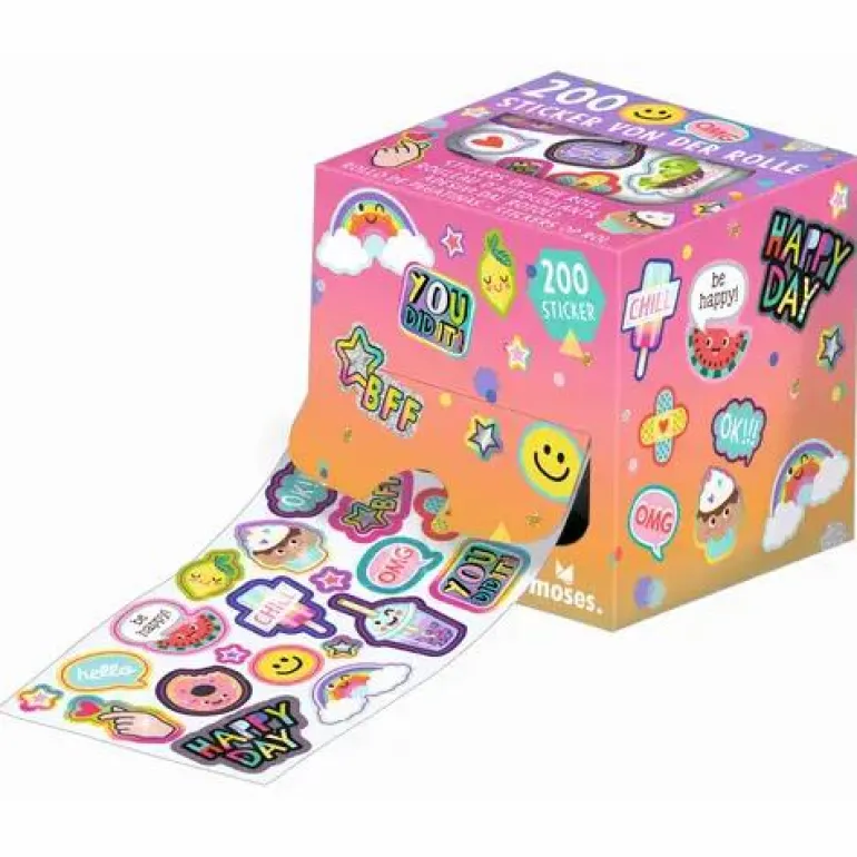 Happy Day Sticker von der Rolle