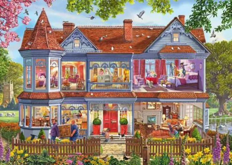 Haus im Frühling - Puzzle 1000 Teile
