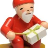 Heinzelmännchen mit Geschenk, Blumenkinder und Fre