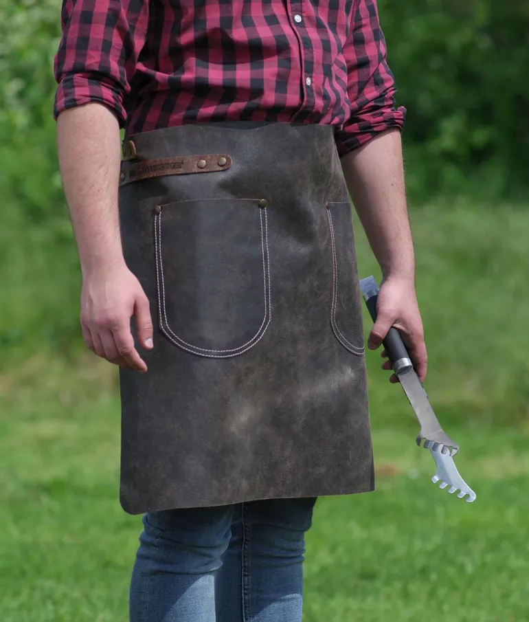 Hüftschürze Antikleder Gr.2 70x55cm braun