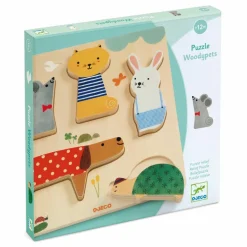 Holz Puzzle: Bunte Tiere