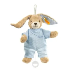 Hoppel Hase Spieluhr 20cm blau