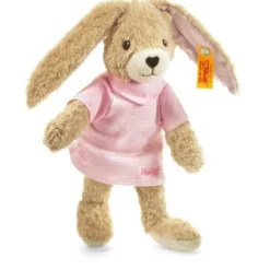 Hoppel Hase Stofftier 20cm rosa