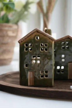 House Ceramic Green 15cm