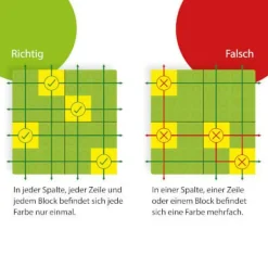 HUBELINO Farben-Sudoku Knobelspiel