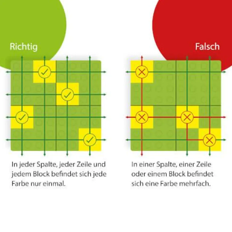 HUBELINO Farben-Sudoku Knobelspiel