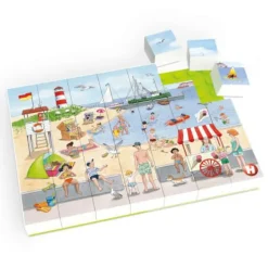 HUBELINO Puzzle Ausflug zum Badestrand (35-teilig)