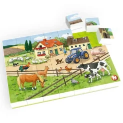 HUBELINO Puzzle Leben auf dem Bauernhof (35-teilig
